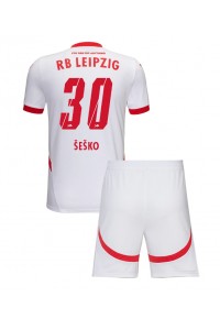 Fotbalové Dres RB Leipzig Benjamin Sesko #30 Dětské Domácí Oblečení 2024-25 Krátký Rukáv (+ trenýrky)